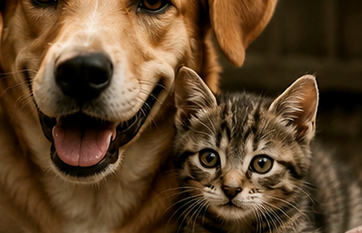 Perro y gato protegidos